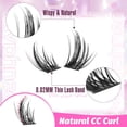 thumbnail image 4 of Kit de extensión de pestañas Mavphnee Natural Lash Clusters CC Curl, 4 of 9