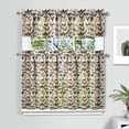 thumbnail image 2 of Kitchen Curtains 36 Inch Short - 3 Panel Set with Cute Farmhouse Egg & Chicken Print, Rod Pocket Window Curtain, 100% Polyester for Rustic Coop, Farm Kitchen, Easy Wash, 2 of 6