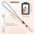 thumbnail image 2 of Janrevotw Retractable Lanyard For Id And Keychain, Silicone Beaded Badge Teacher Lanyard Student Id Card Holder, 2 of 7