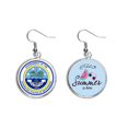 thumbnail image 1 of Micronesia emblema nacional Pendientes de sandía verano lóbulo desgaste Unbranded M, 1 of 3
