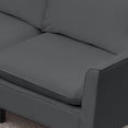 thumbnail image 6 of 55" Small Loveseat Sofa for Small Spaces,Leather Upholstered 2-Seater Sofa Couch Single Casual Sofa Chair for Living Room Office,Light Gray, 6 of 8