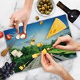 thumbnail image 4 of Nature Cutting Board, Old Wooden Vintage Wooden Deck on Silent River in Sunny Day Rays Fresh Forest Photo, Decorative Tempered Glass Cutting and Serving Board, Large Size, Blue Green, by Ambesonne, 4 of 5