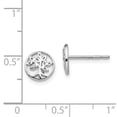 thumbnail image 3 of 925 Sterling Silver Diamond Tree Earrings Leaf, 3 of 7