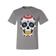 thumbnail image 2 of Wild Bobby Day Of The Dead Sugar Skull Pop Culture Men Graphic Tee, Heather Grey, 5X-Large, 2 of 5