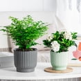 thumbnail image 3 of bestolf Self Watering Pots for Indoor Plants Plastic Wicking Flower Pots Modern African Violet Planter with Reservoir And Wick Rope for House Plants Flowers Herbs, 3 of 8