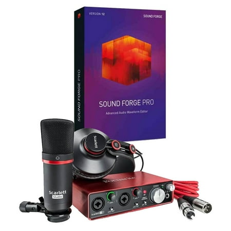 Focusrite Scarlett 2i2 Studio (2nd Gen) Recording Package With Sound Forge Pro 13 Download