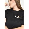 thumbnail image 4 of Blusa con detalle de bolsillo Roman Fashion /Tallas Extras, 5111 (Negro) negro 42, 4 of 6