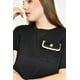 thumbnail image 4 of Blusa con detalle de bolsillo Roman Fashion /Tallas Extras, 5111 (Negro) negro 42, 4 of 6