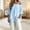 Light Blue, variant on WCJM Summer Boho Lightweight Cold Shoulder Blouse Women Half Sleeve Asymmetric Batwing Loose Fit Layered Spring Daily Casual Shirt