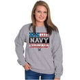 thumbnail image 4 of US Navy Honor Courage American Flag Unisex Plus Size Sweatshirt Brisco Brands 2X, 4 of 5