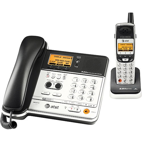 At&t 2 Line Corded Cordless Phone With C - Walmart.com - Walmart.com