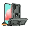 thumbnail image 3 of Phone Case for Samsung Galaxy A02S Hybrid Durable 360 Degree Rotatable Ring Stand Holder Kickstand Fit Magnetic Car Mount Cover for Galaxy A02S - Midnight Green, 3 of 7
