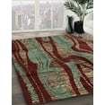 thumbnail image 2 of Ahgly Company Indoor Square Abstract Khaki Green Abstract Area Rugs, 3' Square, 2 of 6