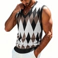 thumbnail image 2 of IROINNID Men's V-Neck Argyle Knit Sweater Vest Sleeveless Pullover Tank Top Casual Diamond Pattern Layering Essential for Business Office and Weekend Daily Wear, 2 of 6