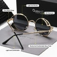 thumbnail image 2 of QueenSeven Unisex Round Frame Punk Sports Outdoor Leisure Polarized Sunglasses UV400, 2 of 4