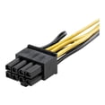 thumbnail image 4 of StarTech.com PCI Express 6 pin to 8 pin Power Adapter Cable - Power cable - 6 pin PCIe power (F) to 8 pin PCIe power (M) - 6.1 in - yellow - PCIEX68ADAP - Power cable - 6 pin PCIe power (F) to 8 pin PCIe power (M) - 6.1 in - yellow - for P/N: ATX2POWER430, ATX2POWER530, 4 of 5