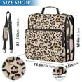thumbnail image 3 of Zipper Binder Leopard Spots 1.5 Inch Binder Folder Bag with Shoulder Strap and Handle, 3 of 8