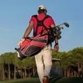 thumbnail image 4 of Gymax Golf Stand Bag 6 Way Divider Golf Carry Bag w/ Straps & 7 Storage Pockets Red, 4 of 10
