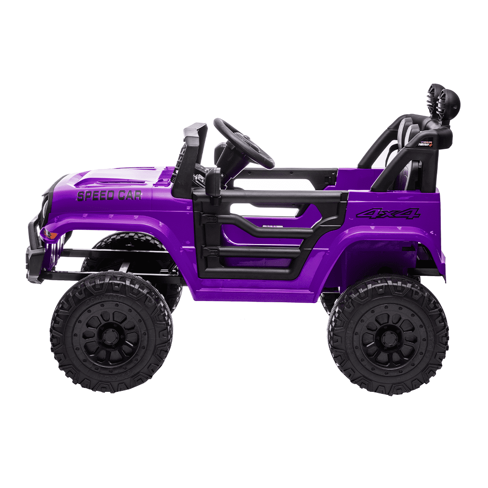 BKIRNP Kids Electric Car Ride on Cars 12V Powered 4-Wheel Battery Car 3mph w/Remote Control MP3 LED Bluetooth Music for Kids 2+
