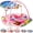 pink, variant on WonderStone 9-in-1 Baby Gym Play Mat, Tummy Time Water Mat with 6 Hanging Toys & Pillow, Baby Toy Gift for Ages 0-18 Months, Pink