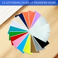 thumbnail image 3 of MesaSe 18 Pcs Feuilles de Vinyle Adhésives Intelligentes avec Film de Transfert PVC Feuilles de Vinyle Colorées Sans Résidu Vinyle d'Artisanat Adhésif Intelligent Compatible pour Joy 12x5.5inch Vinyle Adhésif d'Artisanat pour Verre W, 3 of 10