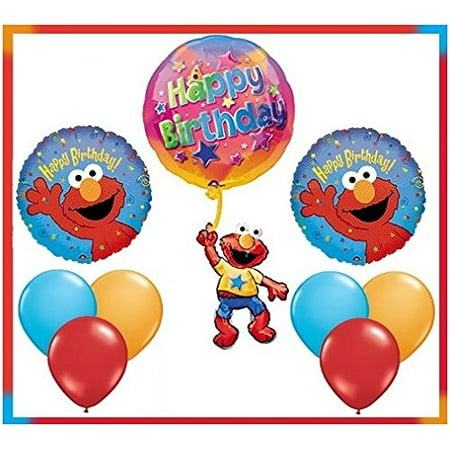 Sesame Street Elmo 9 Piece Decoration Supplies Mylar And Latex