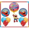 Sesame Street ELMO 9 Piece Decoration Supplies Mylar and Latex Balloons Party Set
