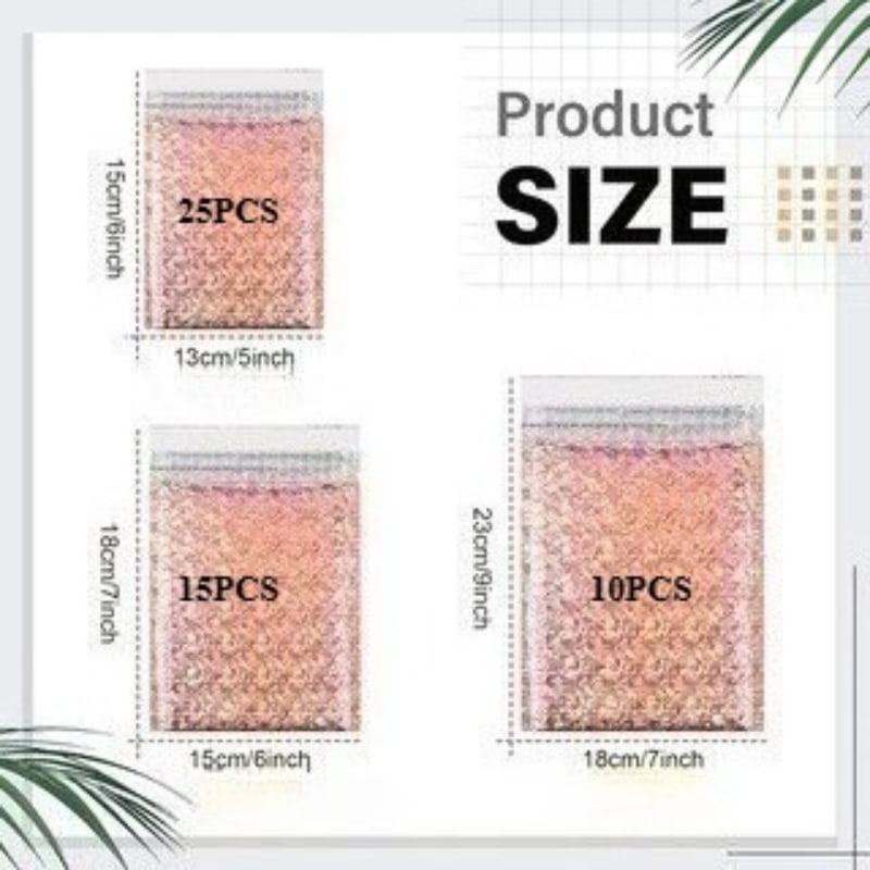 50 Pcs Champagne Gold Bubble Mailers,Suitable for Mailing Electronics Makeup,Heavy Duty Self Adhesive Padded Envelopes for Shipping Books Fragile Items Small Business Packaging Supplies