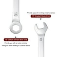 thumbnail image 4 of Uxcell Thin 6-Point Combination Wrench, Metric Mirror-Chrome Plated High Carbon Steel, 10mm, 4 of 5