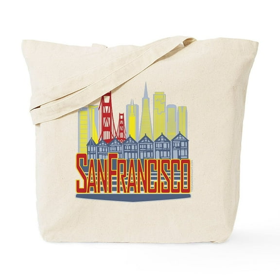 CafePress - SF Golden Skyline Tote Bag - Unisex Canvas Tote Bag, Beige, 1-Piece