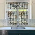 thumbnail image 3 of Retro Tableware4 (1) Kitchen Curtain Valance 3 Piece Home Curtains and Valance Set Curtain Sink Window Decor Window Treatment Tier 27.5x36 Length, 3 of 6