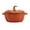 Orange, variant on Smith & Clark 4 Quart Pumpkin Enameled Cast Iron Dutch Oven Casserole Pot with Lid, Matte Black
