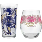 Kentucky Derby 146 15oz. Mint Julep Glass & Kentucky Oaks 12oz. Lily Wine Glass Set