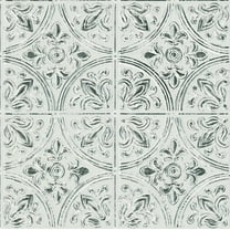InHome White Chelsea Antique Peel & Stick Tin Tiles Backsplash Decals
