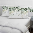 thumbnail image 4 of Eucalyptus Leaf King Size Pillow Cover, Pillowcase Protectors with Zipper, Breathable Decorative Throw Pillow Case Cover, Weeping Green Botanical Summer Pillow Shams for Couch Sofa 20x36Inch, 4 of 8