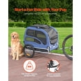 thumbnail image 2 of Remolque para bicicleta para perros VEVOR soporta un marco plegable de 45 kg, azul/negro, 2 of 9