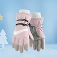 thumbnail image 2 of Staki Kids Winter Gloves Snow Waterproof Ski Cold Weather Insulated Outdoor Snowboard Gloves for Boys Girls(Pink,8-12 Years), 2 of 9