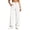 White wide leg trousers with pockets a1, variant on Usloyux Women's Wide Leg High Waisted Trousers with Pockets Flowy Elastic Casual Loose Long Pants for Travel Beach, Black S