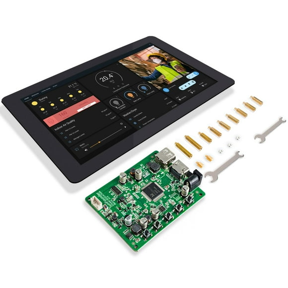 SunFounder 10 Inch Touch Screen for Raspberry Pi 10.1" HDMI 1280x800 IPS LCD Touchscreen for RPi 400 4 Model B 3 Model B+ 3B 2B LattePanda Beagle Bone, Libre Computer Board