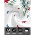 thumbnail image 7 of 4th of July Cloth Napkins Set of 8 Reusable Dinner Napkins, Memorial Day Patriotic Star Eucalyptus Leaf Cocktail Napkin Washable Table Napkins for Wedding/Holiday Party/Baby Shower 20"x20", 7 of 7