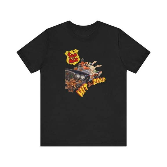 Sam and Max Hit The Road PC MS DOS Cover Art Unisex Jersey Short Sleeve Tee