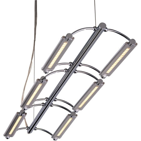 ET2 Lighting E20941-10 Helix 6-Light LED Pendant Satin Nickel