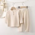 thumbnail image 2 of TOWED22 Toddler Baby Boy Pajamas Set Fall Winter Outfits Long Sleeve Dinosaur Sweatshirts Tops+Pants Set 2 Piece 6-12 Months 12-24 Months 2t 3t 4t 5t 6t 7t 8t 9t Children,Beige,5-6 Y, 2 of 6