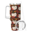 thumbnail image 2 of Uemuo Autumn White Pumpkin Print 40oz Ice Bully With Handle And Straw Stainless Steel Vacuum Insulated Cup And 2 In 1 Straw Lid Insulated Travel Tumbler, 2 of 8
