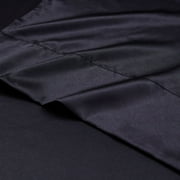 ANMINY Satin Sheets Full Silk Sheets Black Bed Sheet Set Deep Pocket Bed Flat Fitted Sheet, 4-Pieces