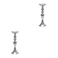 thumbnail image 1 of Guardoinrt Modern Metal Candle Tea Light Holder with Long Stand Decorative Flower Vase Silver M 2Set, 1 of 6