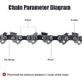 thumbnail image 5 of Oregon 3-Pack E72 Replacement Chainsaw Chain for 20-Inch Guide Bars, 72 Drive Links, Pitch: 3/8", .050" Gauge,Grey (3 Chains), 5 of 10