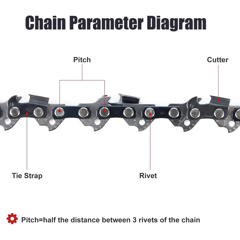 chan　3/4 90PX044 3/8 Low profile .043 gauge 44 Drive link Saw Chain