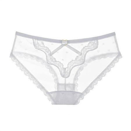 

XIAOFFENN No Show Underwear For Women Bulk Underwear For Women Womens Comfortable Sexy Lace High Elastic Mesh Pants Ladies Panties Briefs Clearance