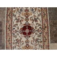 thumbnail image 3 of Love Ivory Floral Medallion Hand Knotted Runner Rug Wool Silk Carpet (6 x 2)', 3 of 9